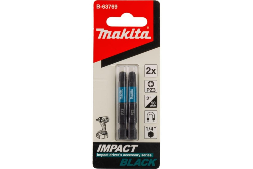 Насадка Impact Black PZ3, 50 мм, E-form (MZ), 2 шт. Makita