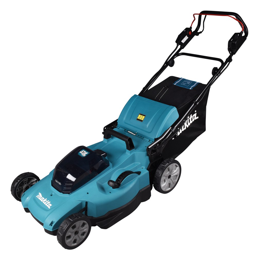 Аккумуляторная газонокосилка Makita DLM539CT2 • 18V X2 LXT • 860 Вт • 53 см • травосборник 70 л • 2.5-5 км/ч • 4в1 • XPT • в комплекте 2xBL1850B DC18SH