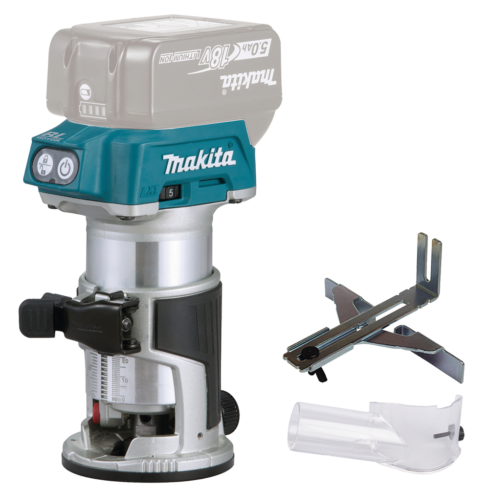 Аккумуляторный многофункциональный фрезер Makita DRT50Z • 18V LXT • 6/8 мм